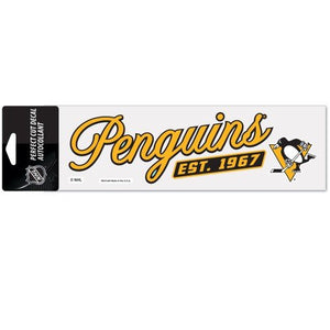 Pittsburgh(Yellow)Penguins Perfect Cut Decals 3" x 10"