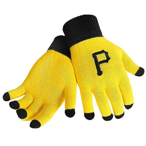 Womens Knit Texting Gloves - Pittsburgh Pirates