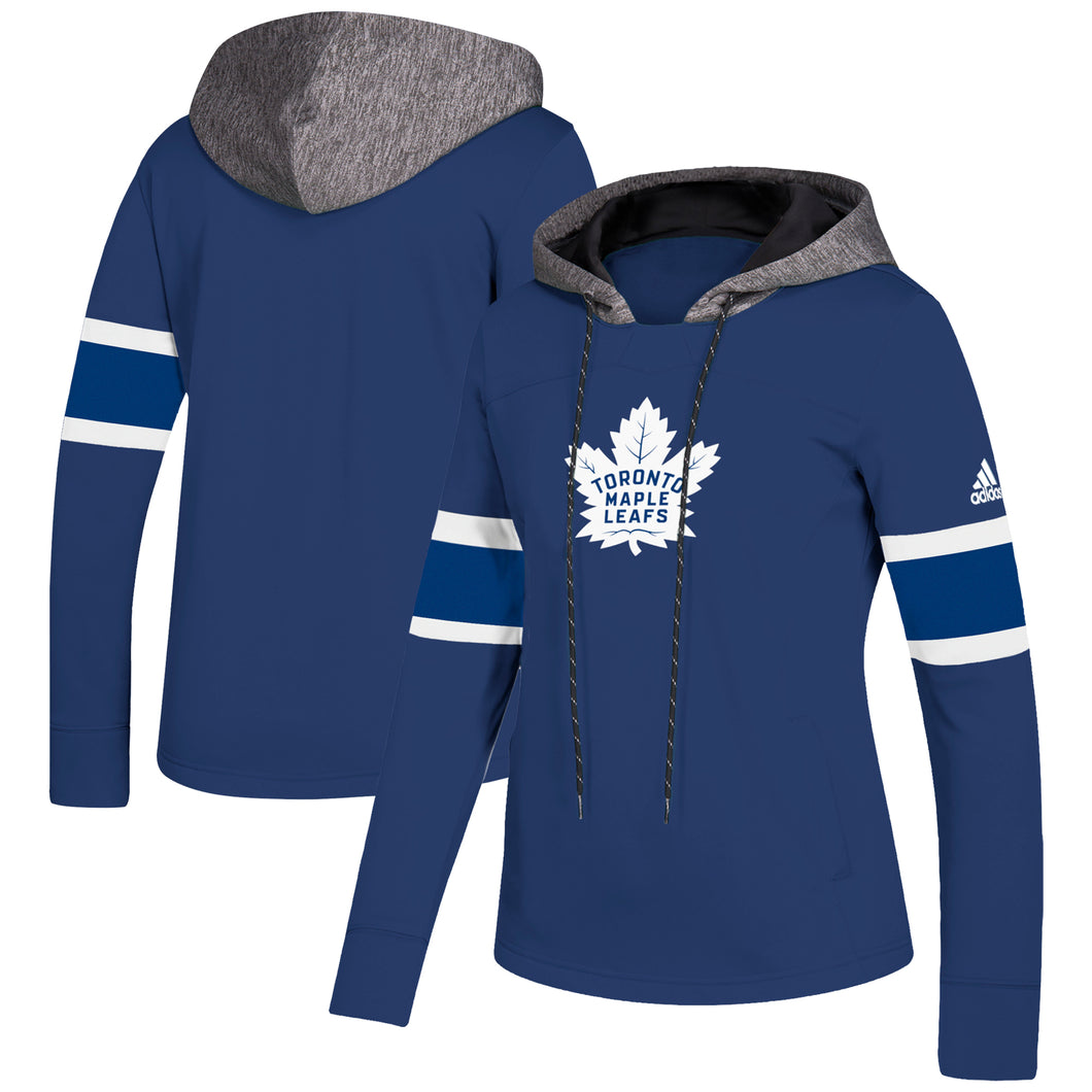 Toronto Maple Leafs Adidas Women's Crewdie Pullover Hoodie - Blue