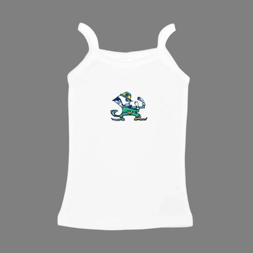 Notre Dame Fighting Irish Toddler Spaghetti Top - White