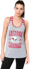 Women's Arizona Cardinals Jersey Mesh Striped Racerback Tank Top