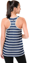 Women's New England Patriots Jersey Mesh Striped Racerback Tank Top