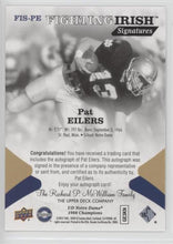 Pat Eilers Notre Dame 1988 Champions Fighting Irish Signatures, FIS-PE