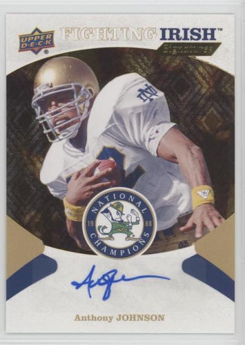 Anthony Johnson Notre Dame 1988 Champions Fighting Irish Signatures, FIS-AJ