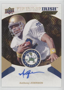 Anthony Johnson Notre Dame 1988 Champions Fighting Irish Signatures, FIS-AJ