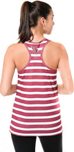 Women's Arizona Cardinals Jersey Mesh Striped Racerback Tank Top