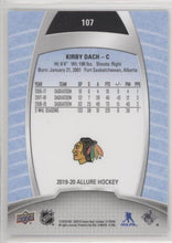 Kirby Dach 2019-20 Allure Hockey Base Set - SP, 107