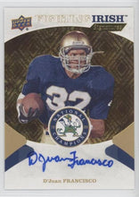D'Juan Francisco Notre Dame 1988 Champions Fighting Irish Signatures, FIS-DF