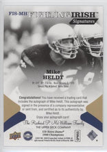 Mike Heldt Notre Dame 1988 Champions Fighting Irish Signatures, FIS-MH