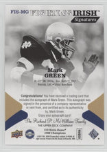 Mark Green Notre Dame 1988 Champions Fighting Irish Signatures, FIS-MG