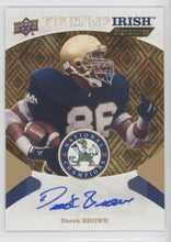 Derek Brown Notre Dame 1988 Champions Fighting Irish Signatures, FIS-DB