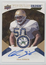 Chris Zorich Notre Dame 1988 Champions Fighting Irish Signatures, FIS-CZ