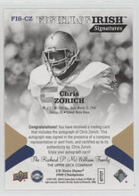 Chris Zorich Notre Dame 1988 Champions Fighting Irish Signatures, FIS-CZ