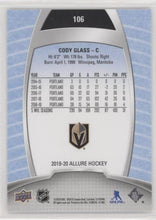 Cody Glass 2019-20 Allure Hockey Base Set - SP, 106