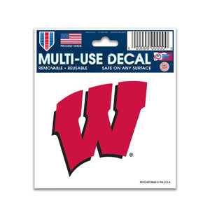 Wisconsin Badgers - Multi-Use Decal - 3" x 4"