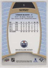 Connor McDavid 2019-20 Allure Hockey Sunset Parallel, 1