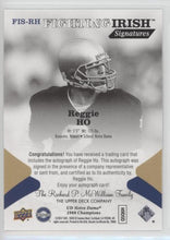 Reggie Ho Notre Dame 1988 Champions Fighting Irish Signatures, FIS-RH