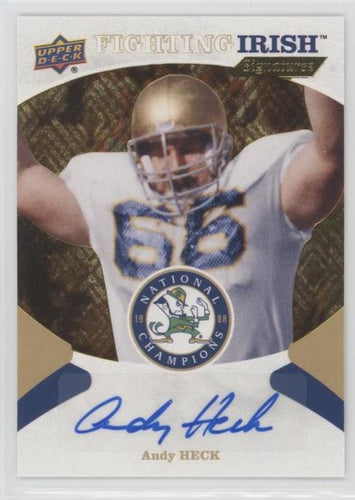 Andy Heck Notre Dame 1988 Champions Fighting Irish Signatures, FIS-AH