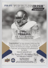 Pat Terrell Notre Dame 1988 Champions Fighting Irish Signatures, FIS-PT