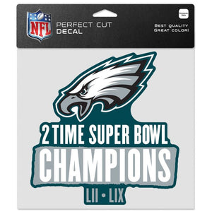 Super Bowl Champions Philadelphia Eagles Perfect Cut Color Decal - 8" x 8"
