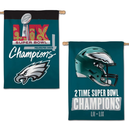 Super Bowl Champions Philadelphia Eagles Vertical Flag 2 Sided - 28