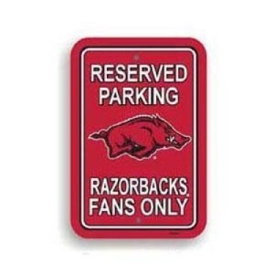 Arkansas Razorbacks Reserved Parking Sign
