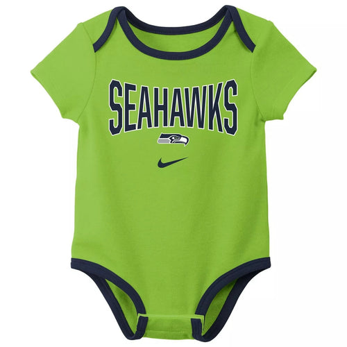 Nike Seattle Seahawks 3-Pack Onesie Set - 3/6 months