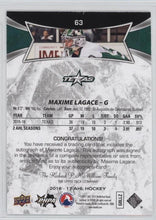 Maxime Lagace 2016-17 AHL Base Set - Autograph Parallel, 63