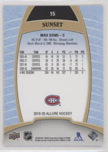 Max Domi 2019-20 Allure Hockey Sunset Parallel, 15