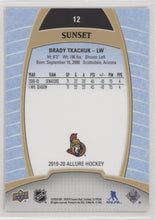 Brady Tkachuk 2019-20 Allure Hockey Sunset Parallel, 12