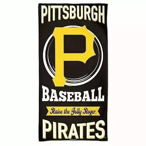 Pittsburgh Pirates Jolly Roger MLB Beach Towel 30
