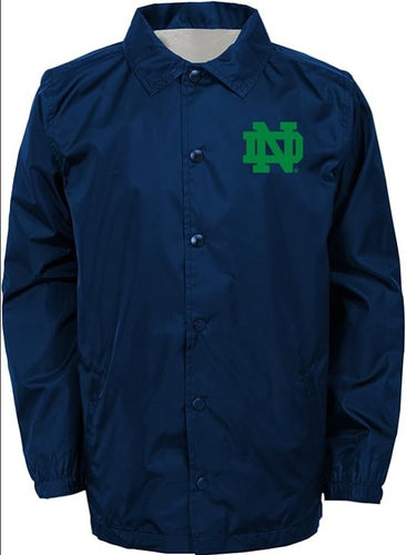 Notre Dame Fighting Irish Teen-Boy's Bravo Coaches Jacket - Size Youth Medium