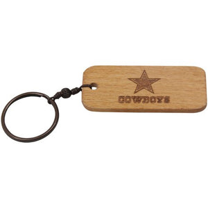 NFL Dallas Cowboys Rugged Wood Keychain