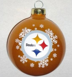 Pittsburgh Steelers Gold Snowflake Ornament