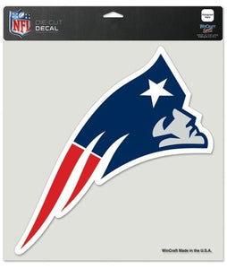 New England Patriots 8x8 COLOR Die Cut Window Decal