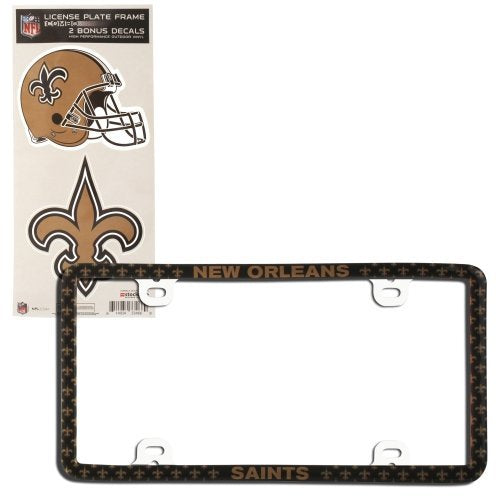 Stockdale New Orleans Saints License Plate Frame-Black\/Gold