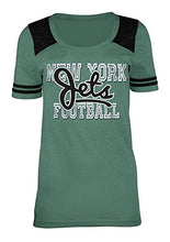NFL New York Jets Women's Tri-Blend Jersey Scoop Neck Tee, Medium, Green