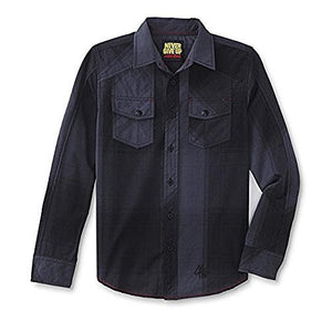 Never Give Up by John Cena Boys Button-Front Shirt - Plaid Size 6/7