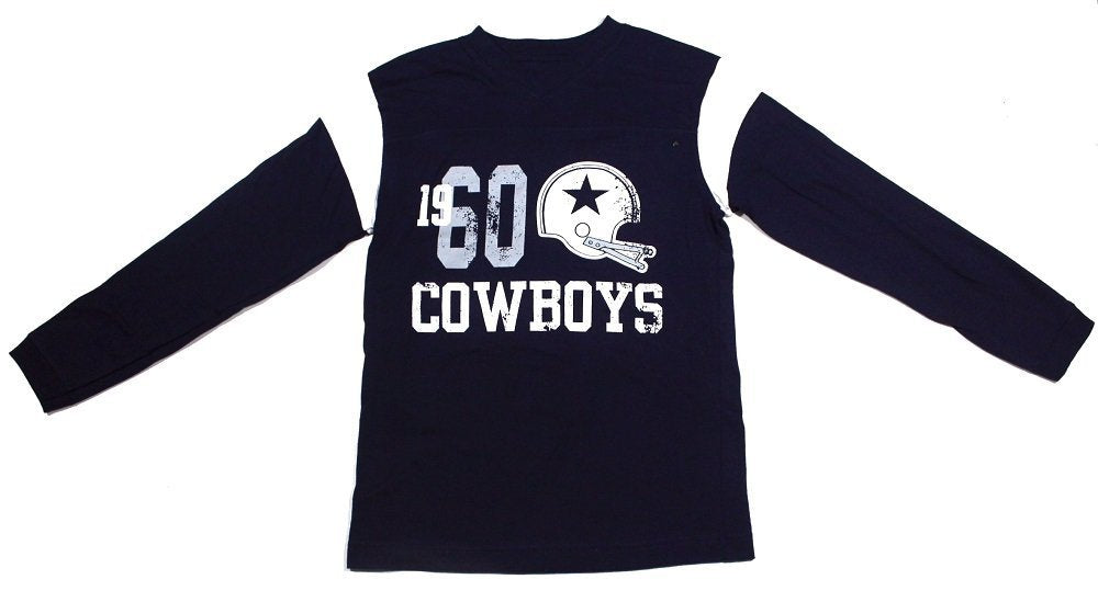 Boys Dallas Cowboys Long Sleeve Tee Shirt Size 12-14