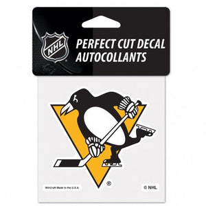 PITTSBURGH(YELLOW) PENGUINS PERFECT CUT COLOR DECAL 4" X 4"