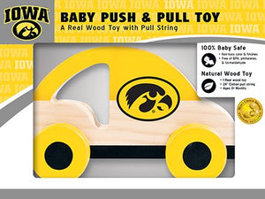 Iowa Hawkeyes Push & Pull Wood Toy