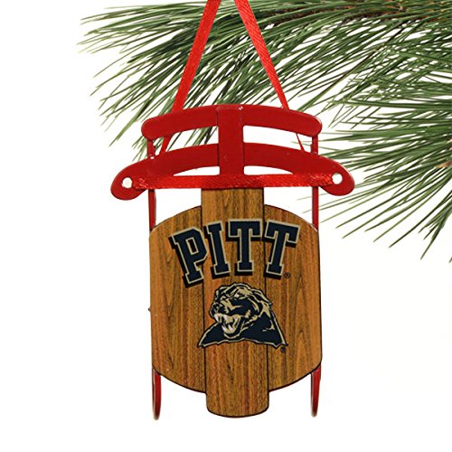 Pitt Panthers Metal Sled Ornament,3.5-Inch