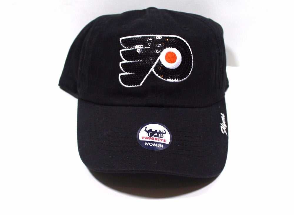 Womens Sequin Philadelphia Flyers Adjustable Hat Cap