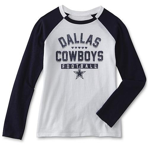 Girls' Raglan Sleeve Shirt - Dallas Cowboys Size 8-10