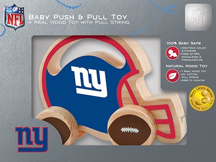 New York Giants Push & Pull Wood Toy
