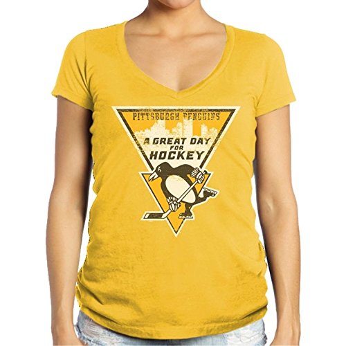 Womens Majestic Threads Pittsburgh Penguins Tee-Shirt (M)