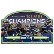 Seattle Seahawks Super Bowl XLVIII Champions Player Wood Sign