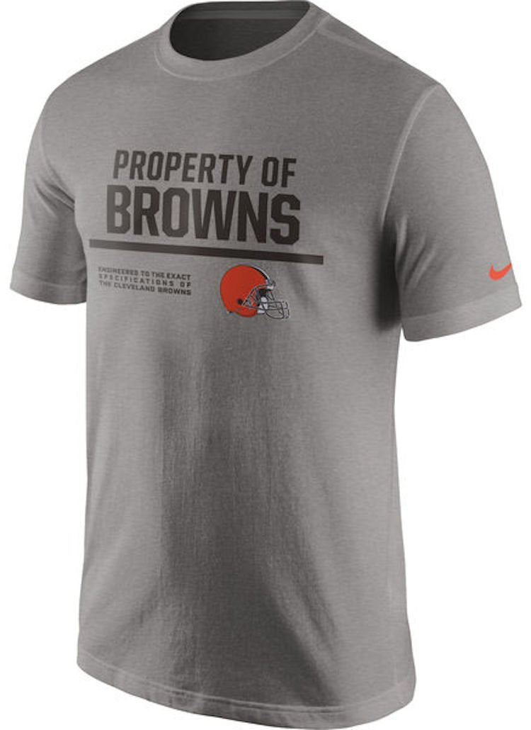 Cleveland Browns Nike Property Of T-Shirt - Heathered Gray