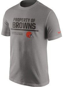 Cleveland Browns Nike Property Of T-Shirt - Heathered Gray