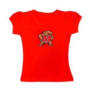 Two feet ahead Baby Girls Maryland Terrapins Tee Shirt Size 12 Months